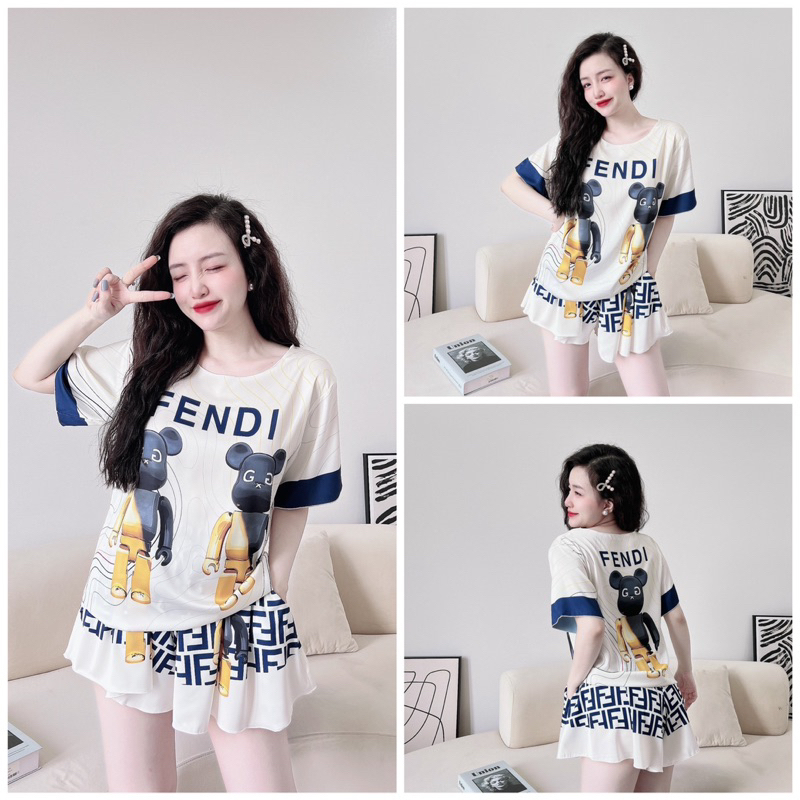 SP_84 Đồ bộ BOLOBALA set quần giả váy áo cổ tròn, chất lụa latin trẻ trung, xịn xò