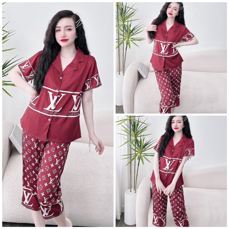 SP_118 Đồ bộ pijama BOLOBALA mặc nhà quần lửng áo tay ngắn chất lụa xước đa dạng hoạ tiết & màu sắc