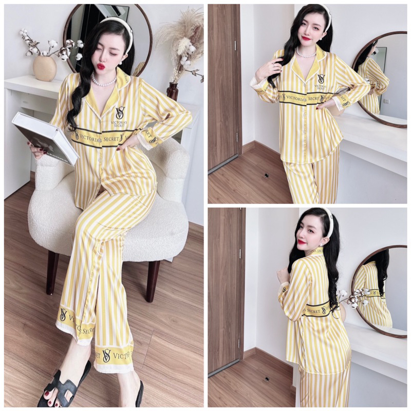 SP_146 Đồ bộ pijama BOLOBALA mặc nhà quần dài áo tay dài chất lụa latin hot trend