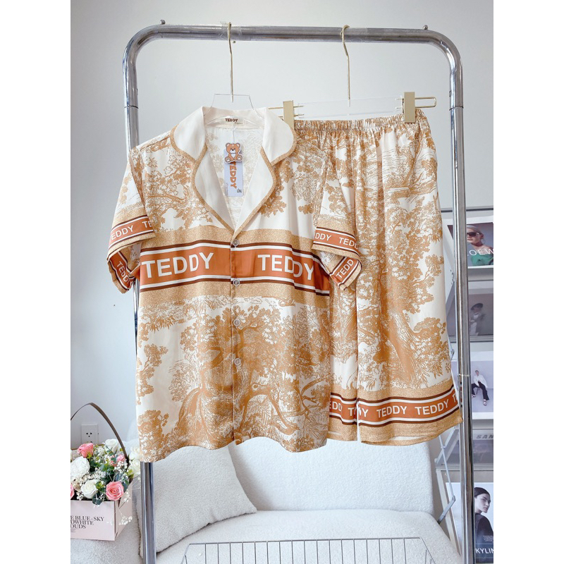SP_185 Đồ bộ pijama BOLOBALA nữ mặc nhà quần lửng áo tay ngắn chất lụa latin hàng Teddy cực sang, xịn, đẹp