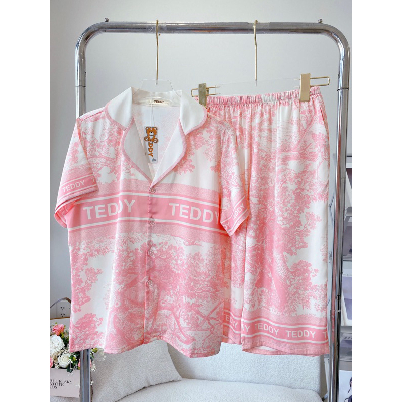 SP_185 Đồ bộ pijama BOLOBALA nữ mặc nhà quần lửng áo tay ngắn chất lụa latin hàng Teddy cực sang, xịn, đẹp