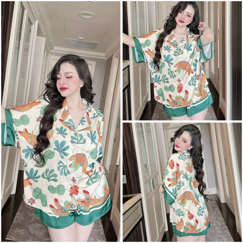 Đồ bộ pijama BOLOBALA nữ mặc nhà SP_212 quần đùi áo cánh dơi tay ngắn Lady chất lụa latin cao cấp, xịn đẹp