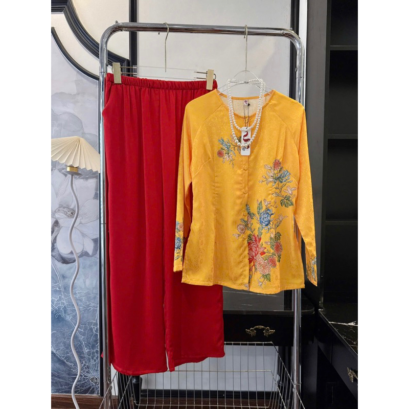 BỘ ÁO BÀ BA TRUYỀN THỐNG HÀNG LADY SP_234 HOẠ TIẾT TẾT 2025 NGẬP TRÀN SẮC XUÂN