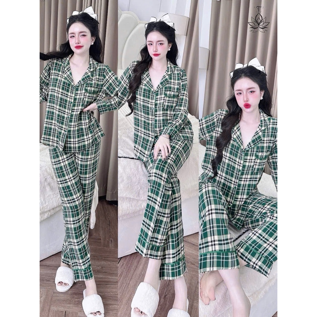 Đồ bộ pijama BOLOBALA nữ SP_254 mặc nhà quần dài áo tay dài phom truyền thống chất lụa mango đẹp