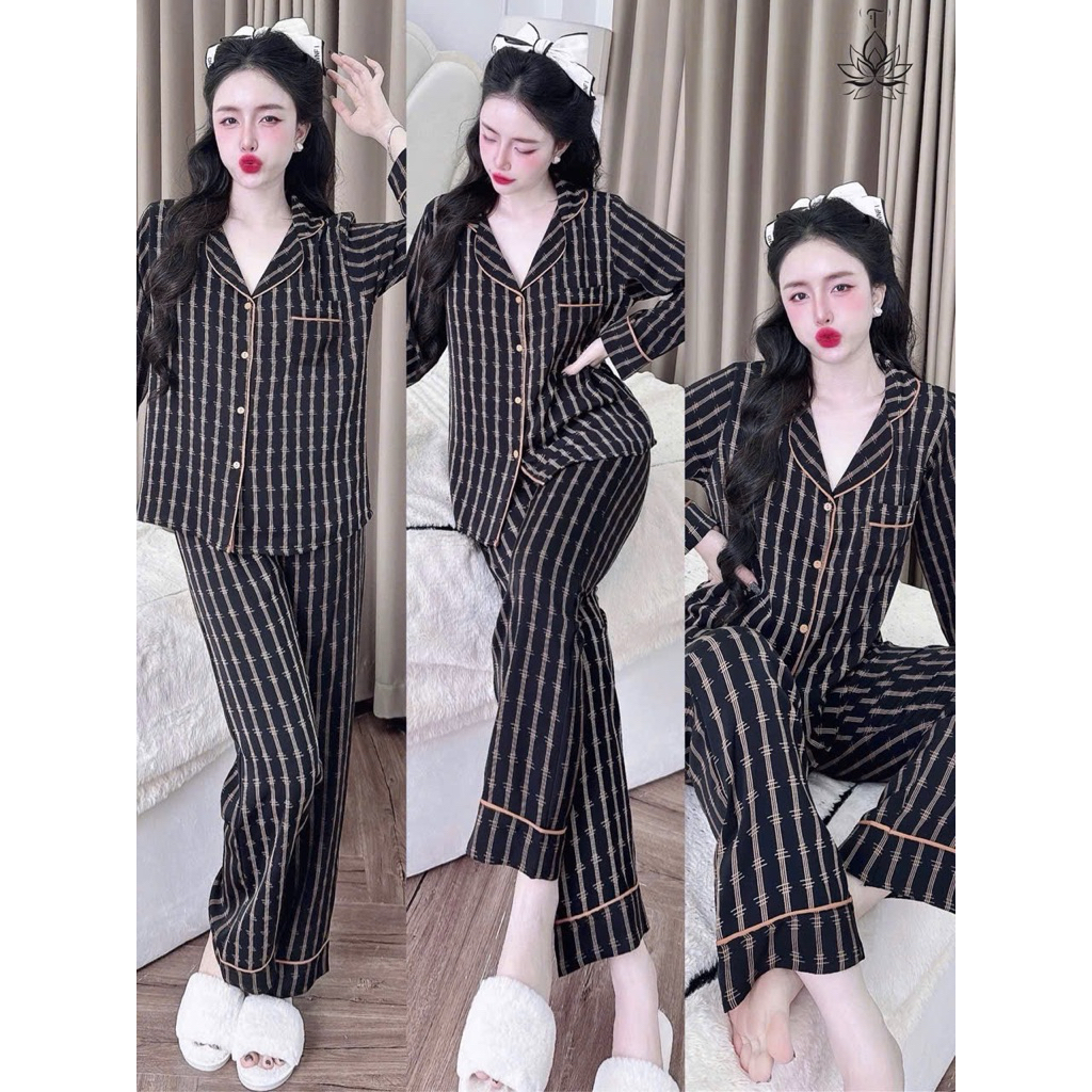 Đồ bộ pijama BOLOBALA nữ SP_254 mặc nhà quần dài áo tay dài phom truyền thống chất lụa mango đẹp