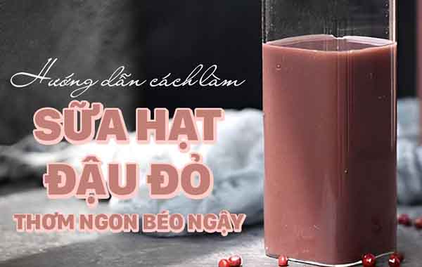 Hướng dẫn cách làm sữa hạt đậu đỏ thơm ngon, béo ngậy