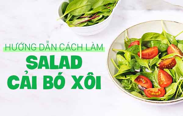 Hướng dẫn làm salad cải bó xôi đơn giản tại nhà