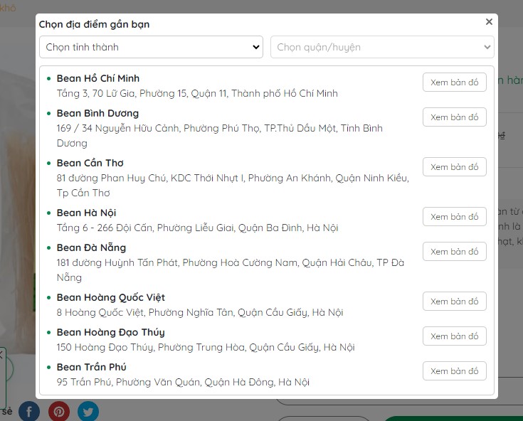 Cửa hàng gần nhất