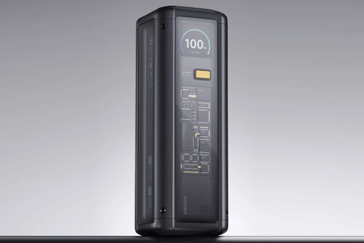 Sạc dự phòng Xiaomi có công suất khủng 212W, thiết kế vỏ trong suốt lộ rõ cả nội thất bên trong