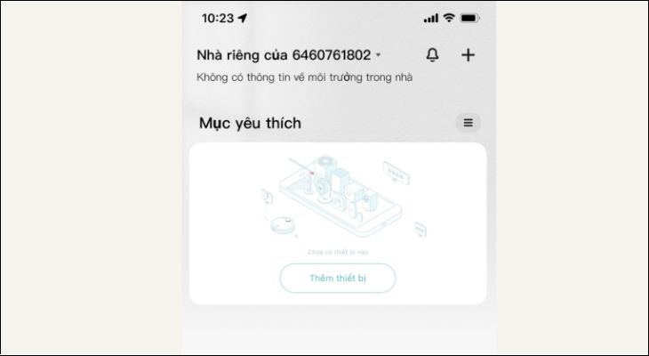 Người dùng chọn “Thêm thiết bị” và sau đó tìm thiết bị cần kết nối 