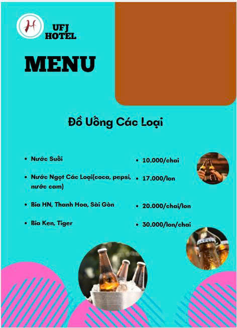 MENU NHÀ HÀNG  - KHÁCH SẠN