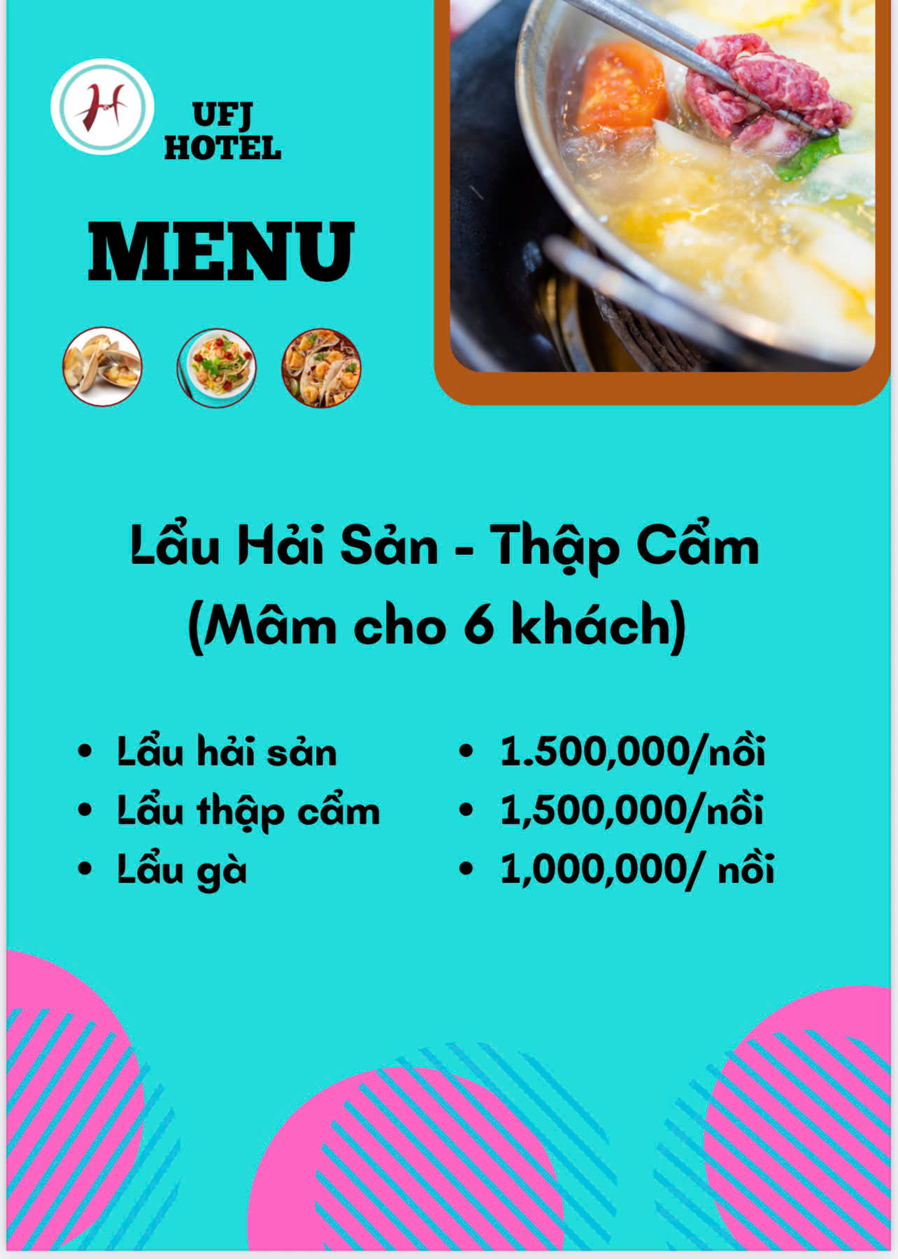MENU NHÀ HÀNG  - KHÁCH SẠN