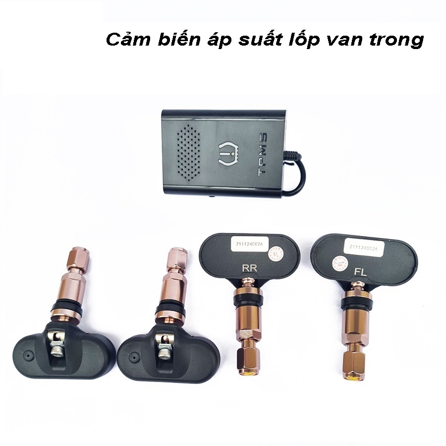 Cảm biến áp suất lốp Bluetooth van trong tích hợp màn hình android và android box, chính hãng