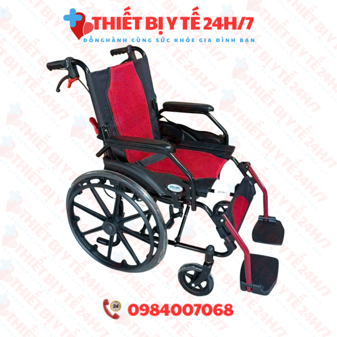 Xe Lăn Sơn Tĩnh Điện Vành Đúc Có Phanh XL-82