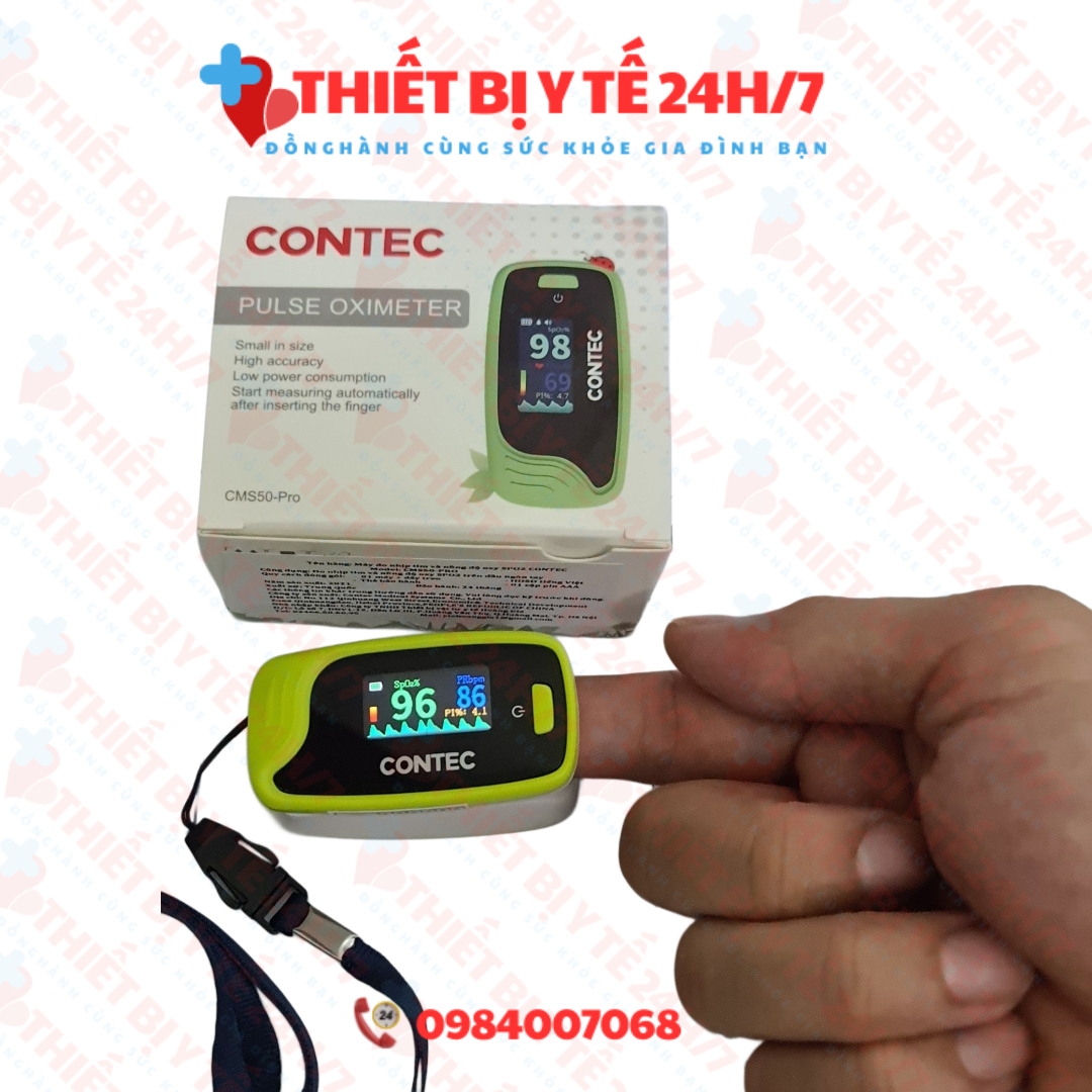 MÁY ĐO NỒNG ĐỒ OXY SPO2 CONTEC CMS50-PRO BH 1 ĐỔI 1 24 THÁNG
