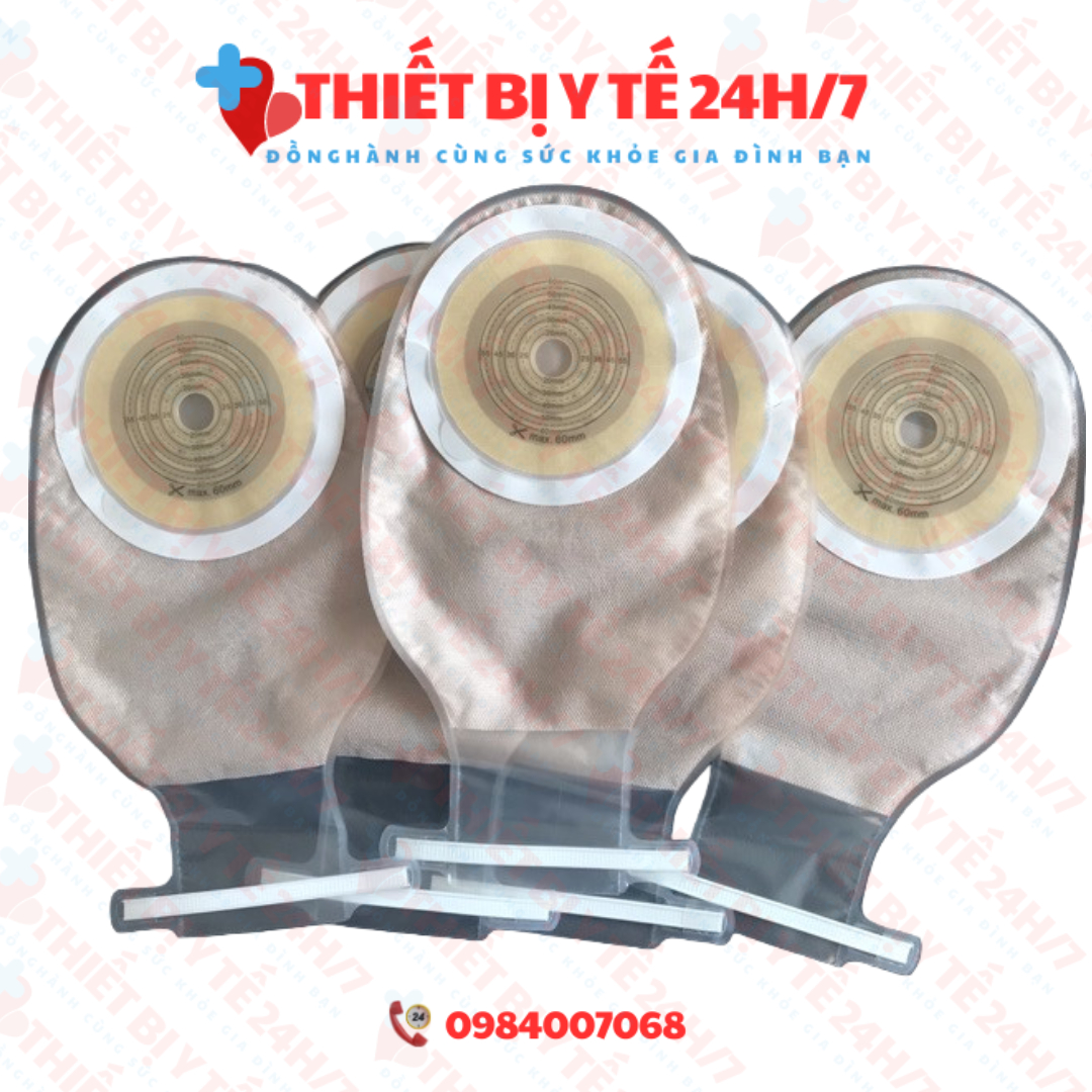 [CHÍNH HÃNG] Túi hậu môn nhân tạo loại đục có than hoạt tính khử mùi 1023TPF ( 2 in 1) kẹp liền từng cái