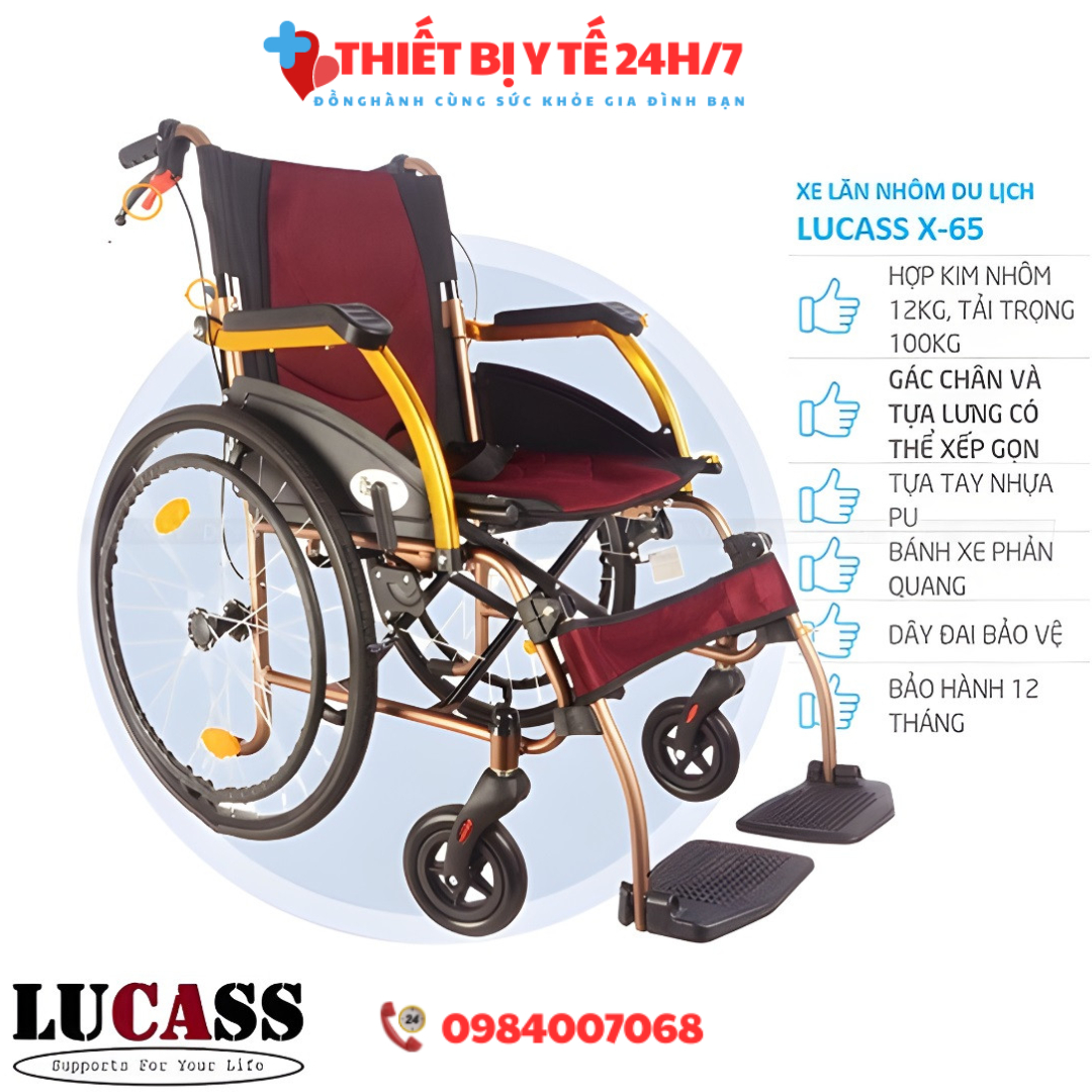 Xe Lăn Siêu Nhẹ Lucass X65
