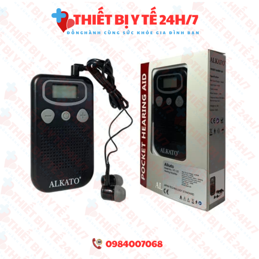 Máy trợ thính có dây ALKATO VT-125 - Tai nghe trợ thính cho người già, người bệnh - Sử dụng pin AAA 1.5V