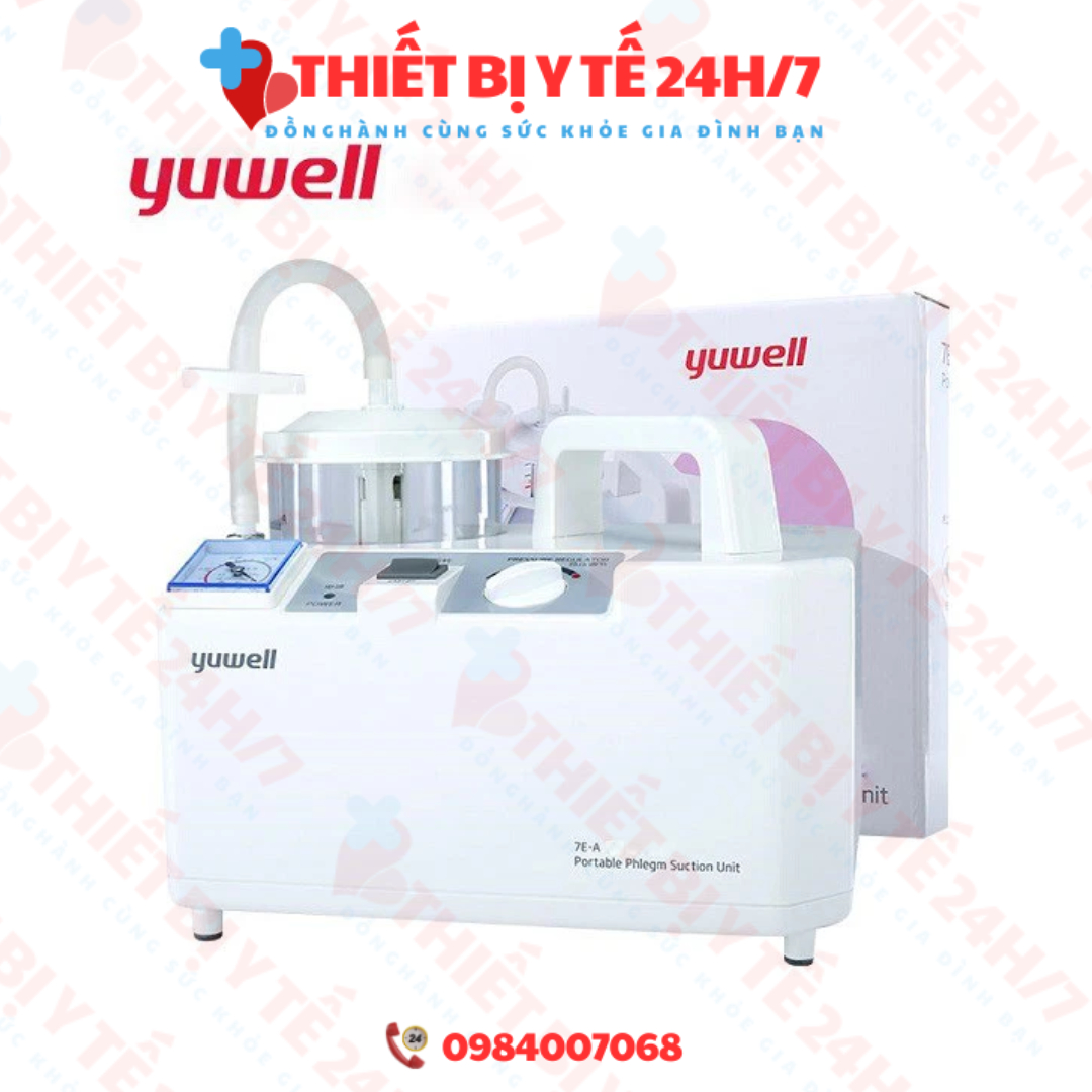 Máy hút dịch, hút đờm 1 bình Yuwell 7E-A