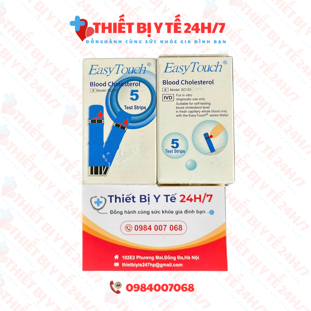 Que Thử Mỡ Máu - Cholesterol Cho Máy Đo Rossmax Easy Touch GCU ET322 hộp 5 que