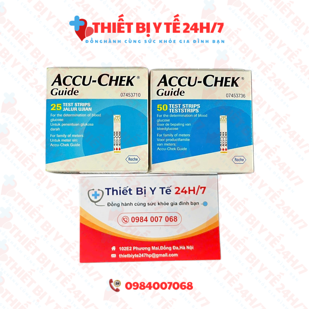 [HÀNG CHÍNH HÃNG] Que thử đường huyết Accu-Chek Guide theo dõi đường huyết (25 que)