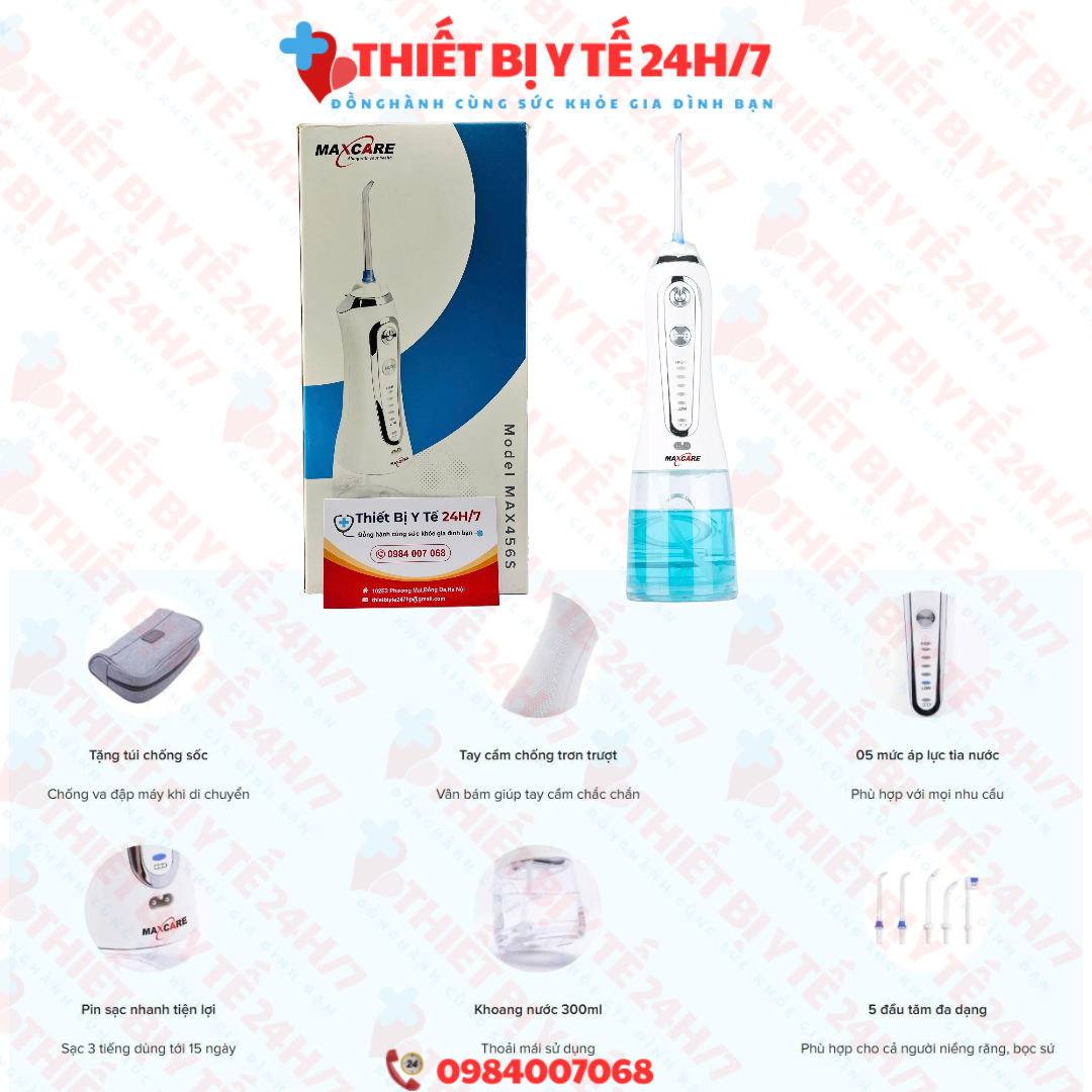 Máy tăm nước cầm tay Maxcare Max456S