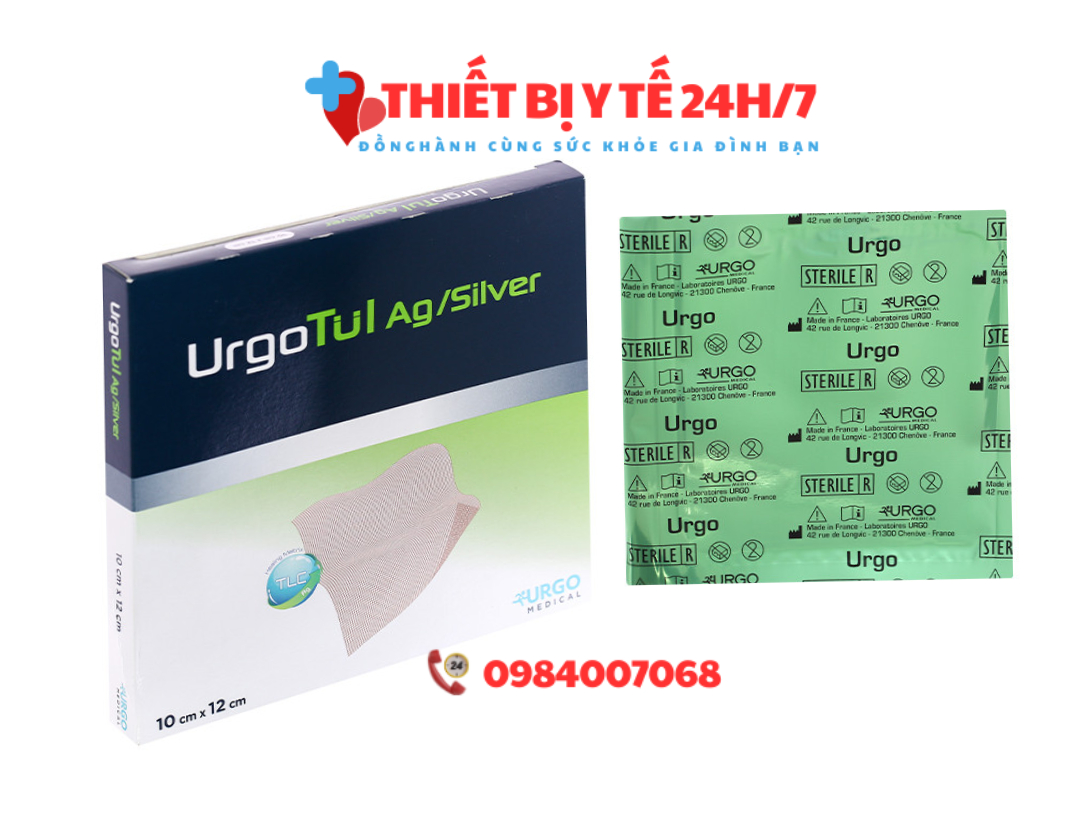 UrgoTul Ag/Silver - Gạc Lưới Kháng Khuẩn Hiệu Quả