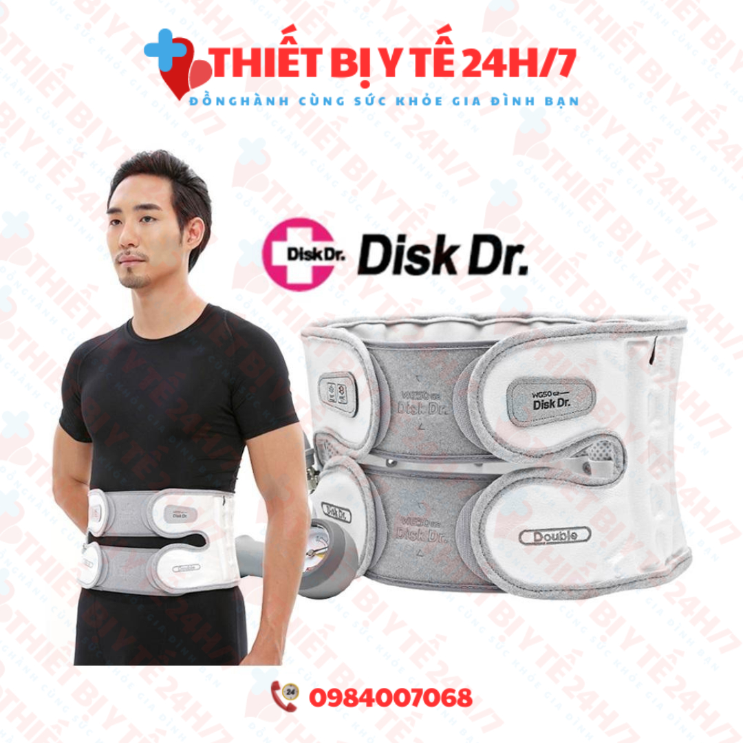 Đai lưng kéo giãn cột sống DiskDr. WG50G2 Hàn Quốc hỗ trợ đau lưng, thoát vị đĩa đệm