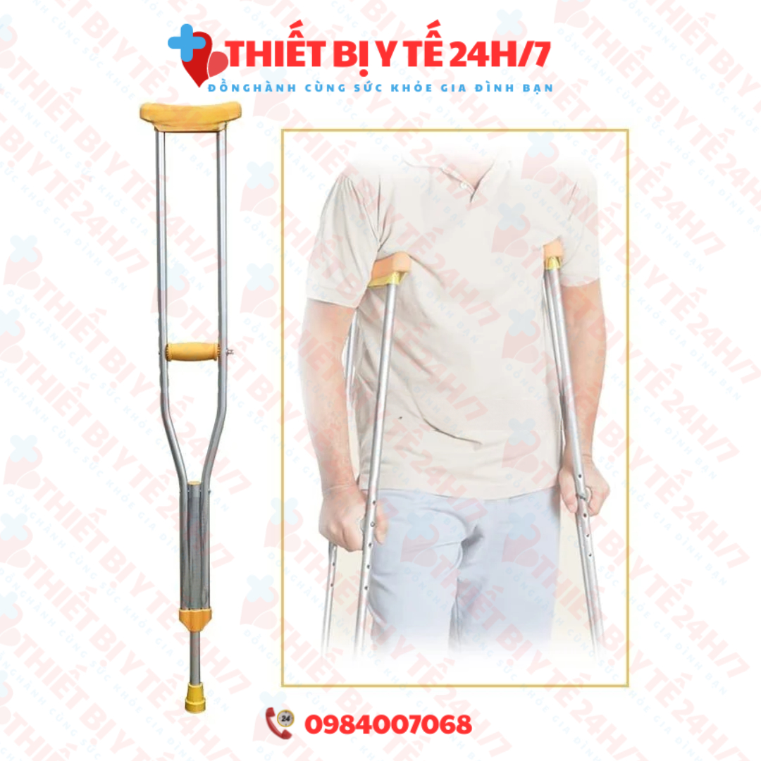 NẠNG CHỐNG NÁCH TẬP ĐI CAO CẤP CHẤT LIỆU HỢP KIM NHÔM