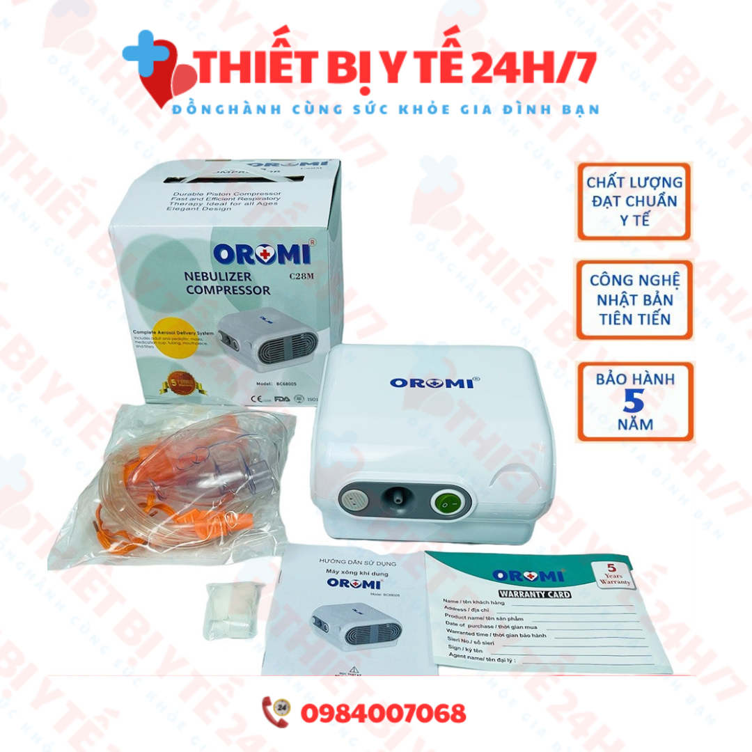 MÁY KHÍ DUNG OROMI C28M - MÁY XÔNG MŨI HỌNG OROMI C28M