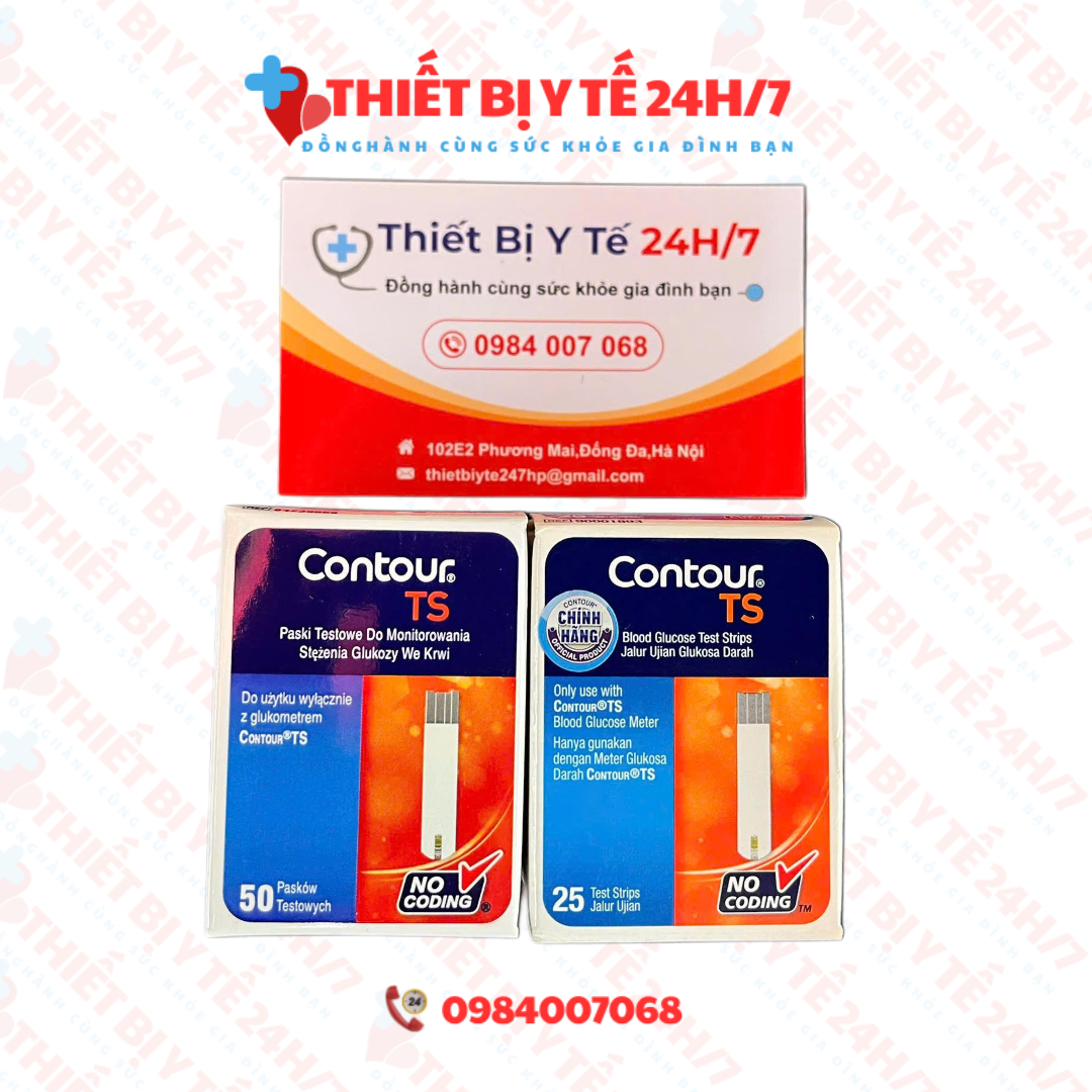 Que Thử Đường Huyết Contour TS (Hộp 50 que)
