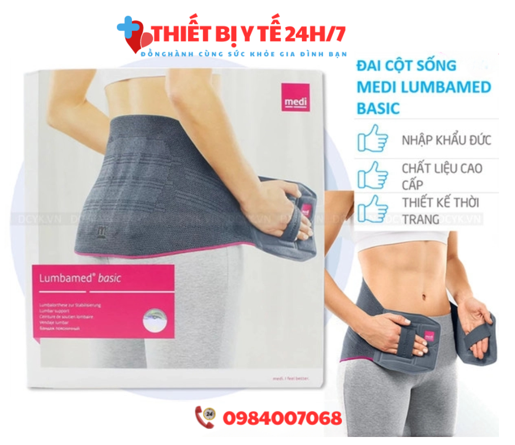Đai Lưng Chữa Bệnh Cột Sống, Thoát Vị Đĩa Đệm Lumbamed Basic
