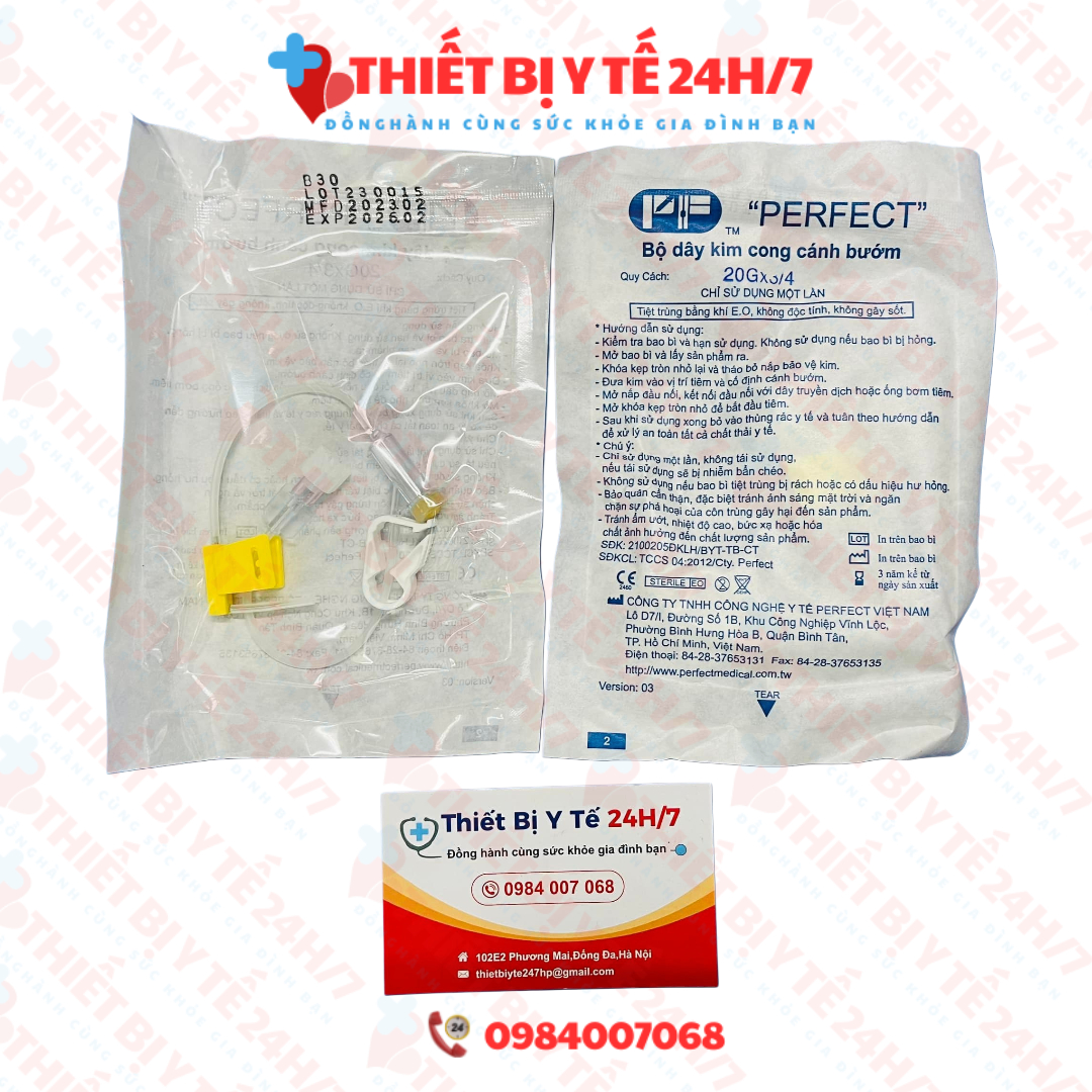 Kim buồng truyền tiêm dưới da,bộ dây kim cong cánh bướm