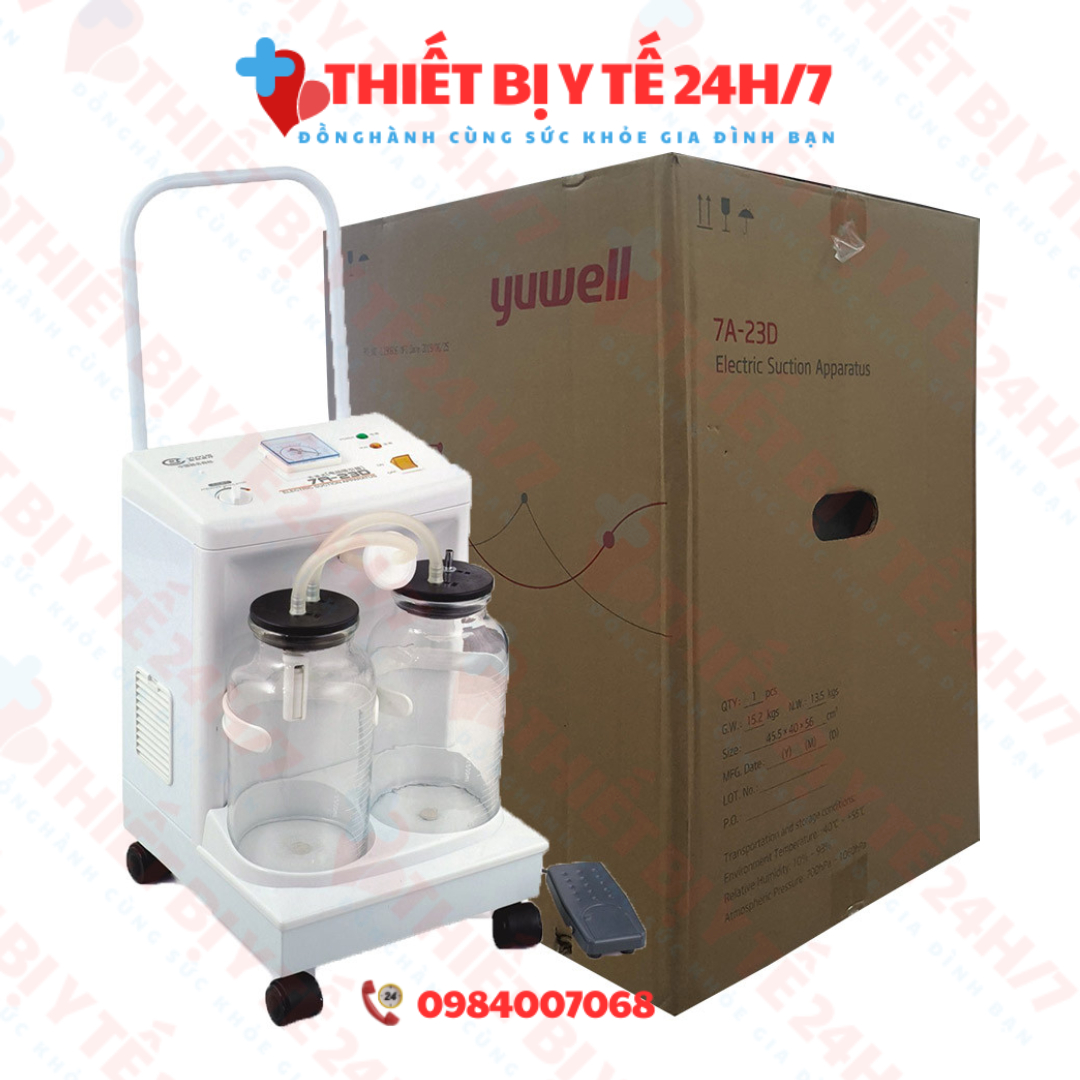 Máy hút dịch 2 bình 7A - 23D