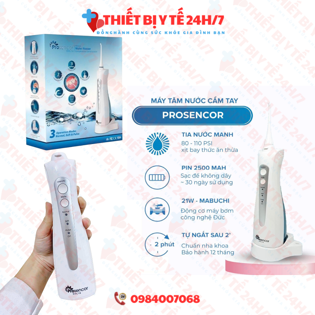 Máy Tăm Nước Du lịch Prosencor DHL16