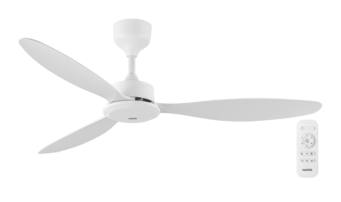 Quạt trần DC 3 cánh, 54inch, 45W, màu trắng model HK-QT36WH