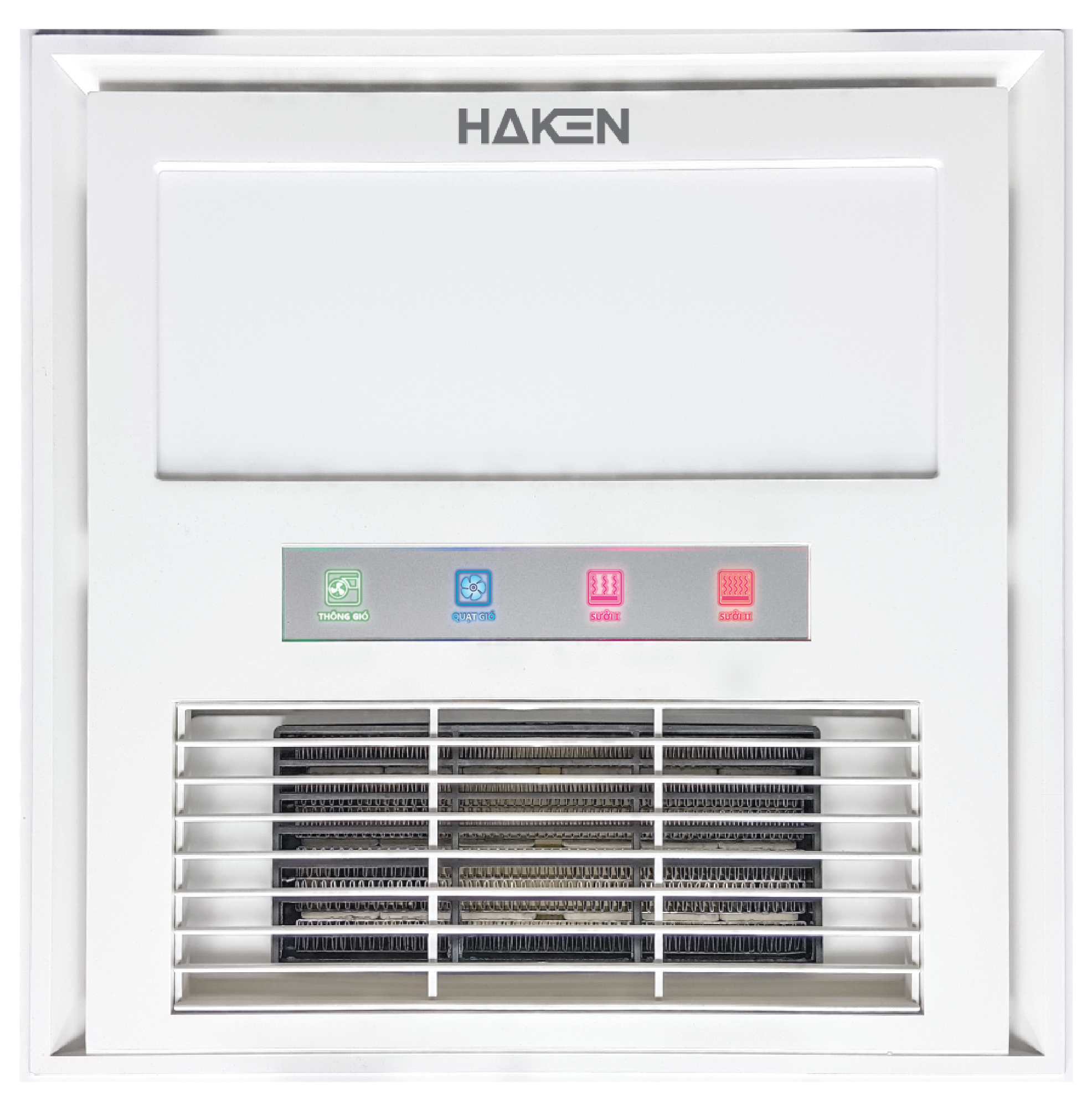 Sưởi nhà tắm âm trần đa năng 4 trong 1,công suất sưởi 2600w,công suất chiếu sáng 12w,công suất quạt gió 40w,kích thước 300*300