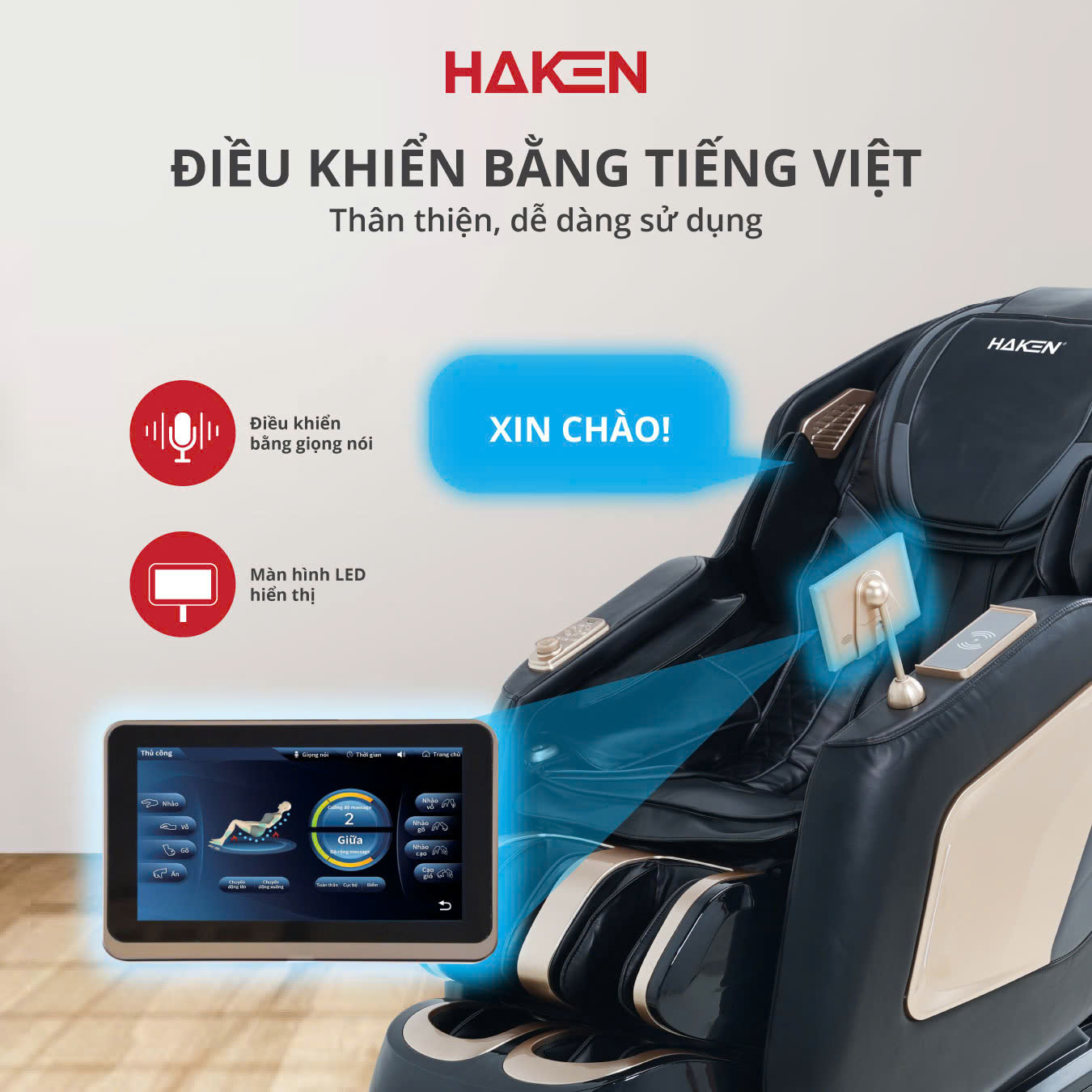 Ghế Massage HAKEN thông minh HK-MS01B