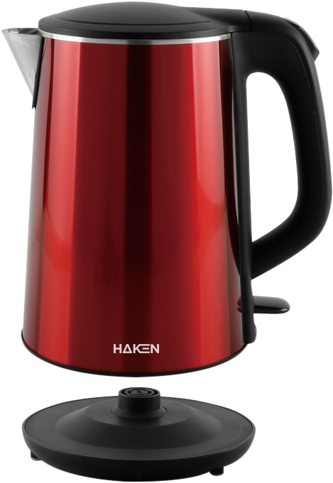 Ấm siêu tốc 3 lớp 1.8L 1500W, màu đỏ/bạc