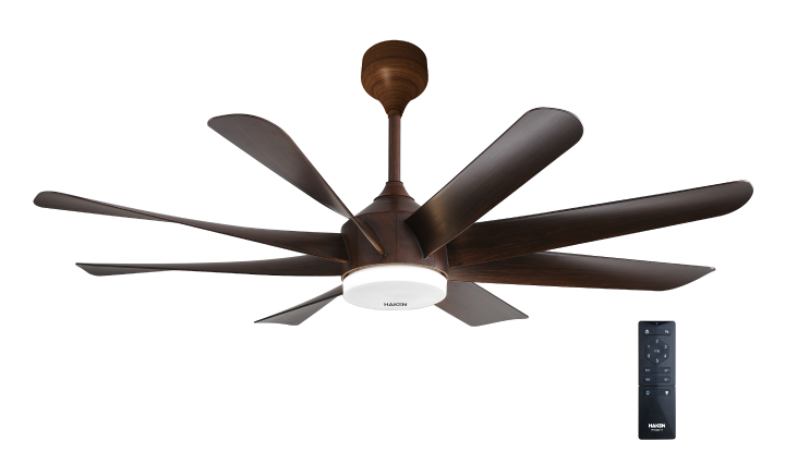 Quạt trần AC 60inch, 8 cánh, 55W, LED 20W