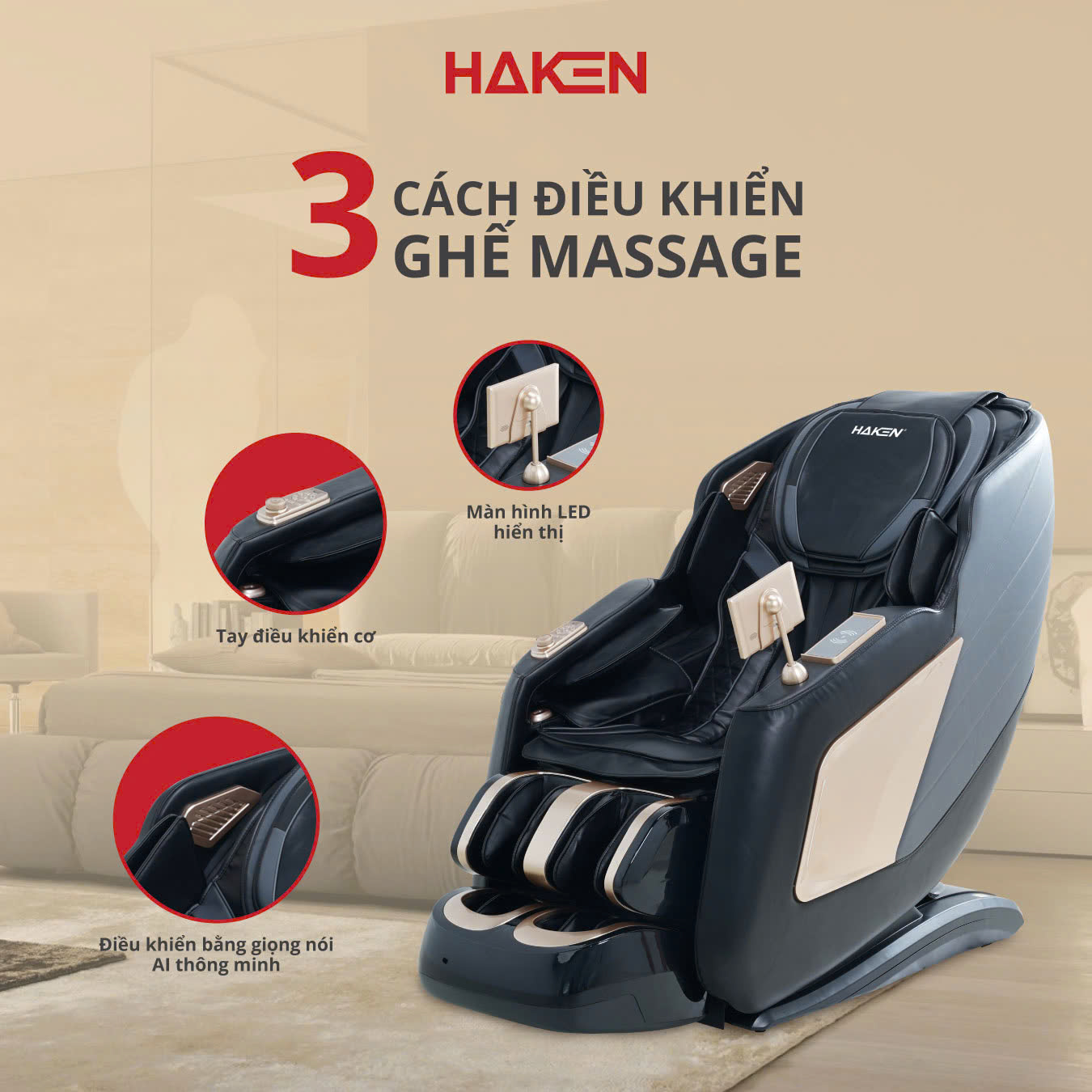 Ghế Massage HAKEN thông minh HK-MS01B