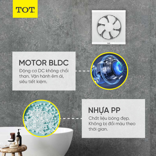 Quạt thông gió DC gắn tường size 15