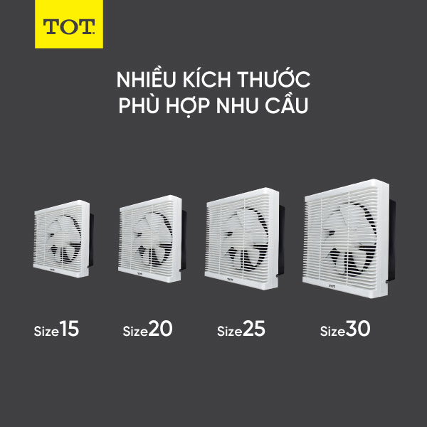 Quạt thông gió DC gắn tường size 30