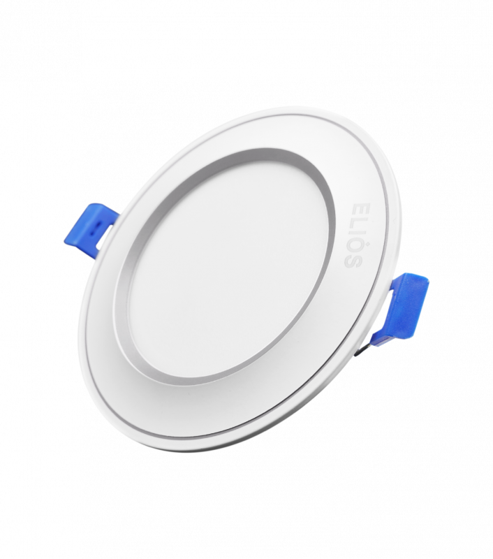 Đèn Downlight viền cong pha màu bạc, 7w, ánh sáng trắng