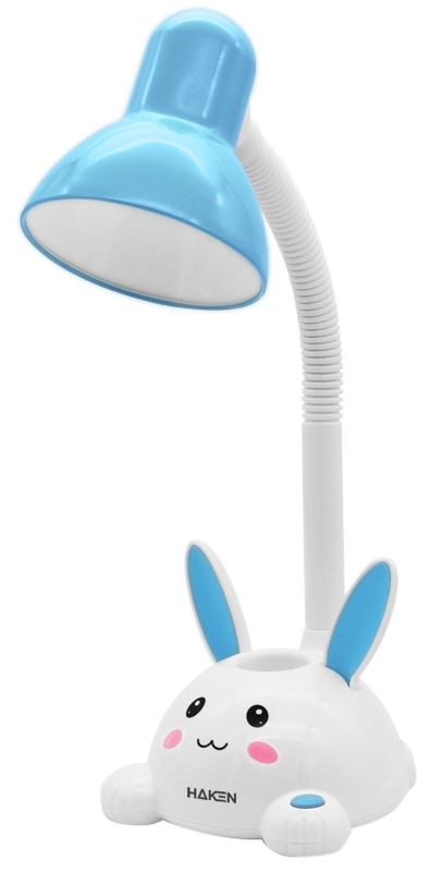 Đèn học sinh thỏ ngọc, đui E27, màu xanh dương, đã bao gồm bóng LED 5W-3000K