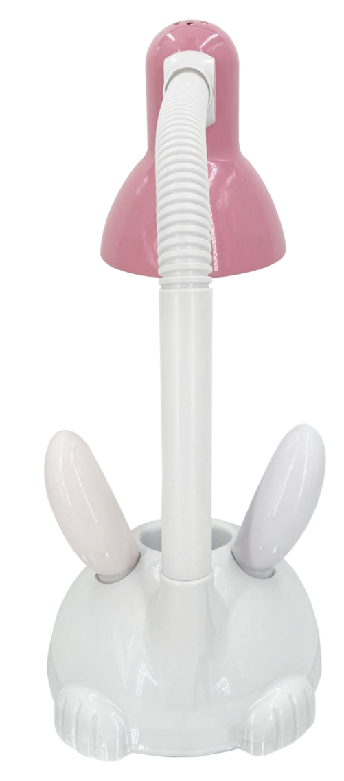 Đèn học sinh thỏ ngọc, đui E27, màu hồng, đã bao gồm bóng LED 5W-3000K