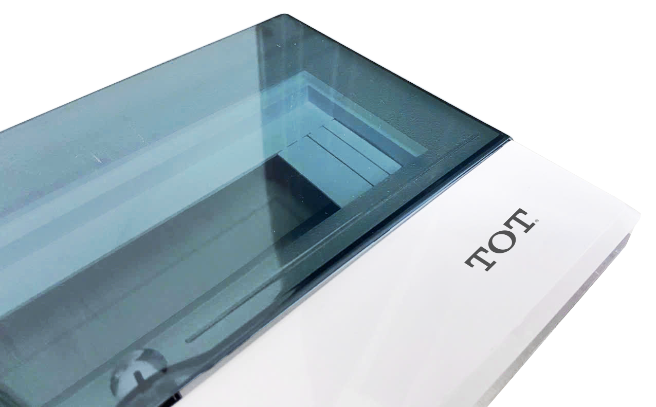 Tủ aptomat âm tường 5-7P, đế nhựa, cửa mở lên
