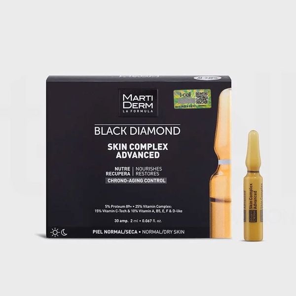 MartiDerm Black Diamond Skin Complex Advanced - Ampoule Chống Oxy Hoá, Trẻ Hóa & Làm Sáng Da 5% Proteum 89+, 15% Vitamin C-Tech