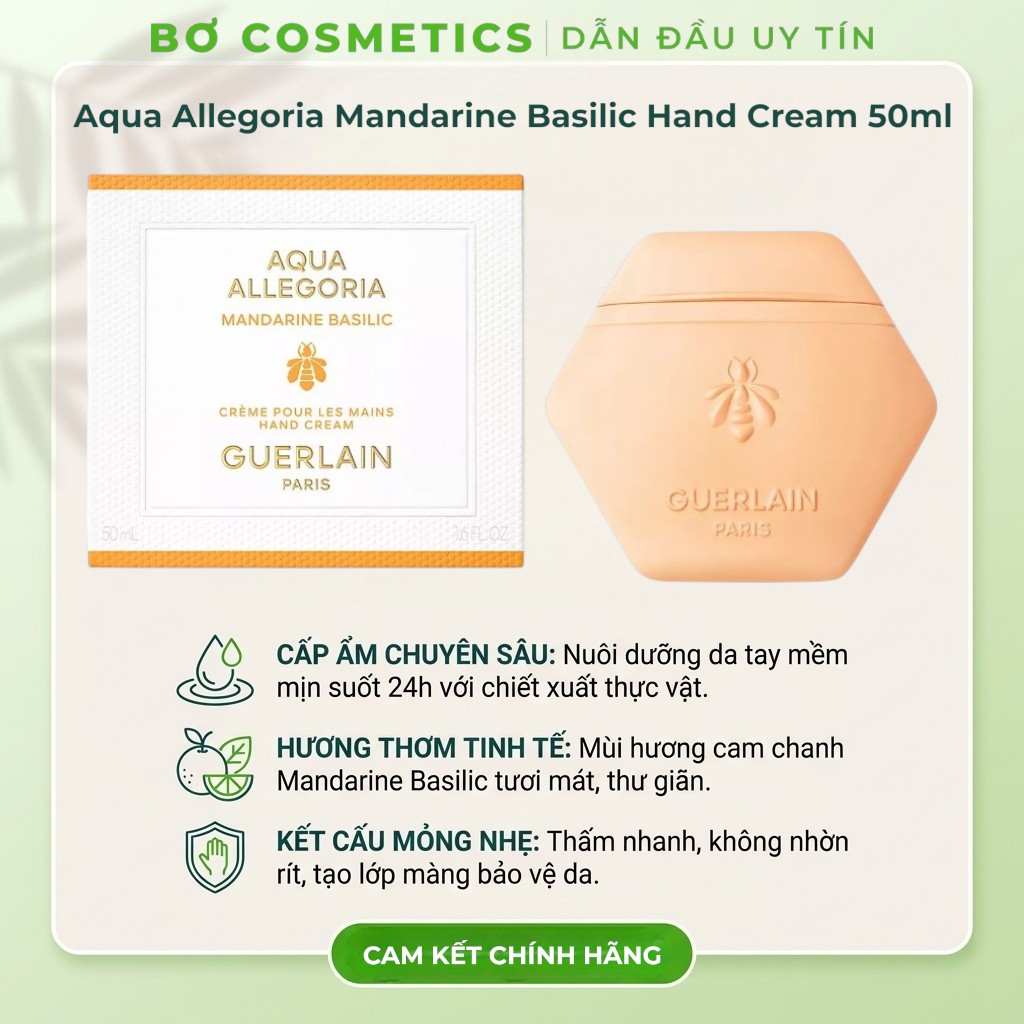 Kem Dưỡng Da Tay Guerlain Aqua Allegoria Mandarine Basilic Hand Cream 50ml