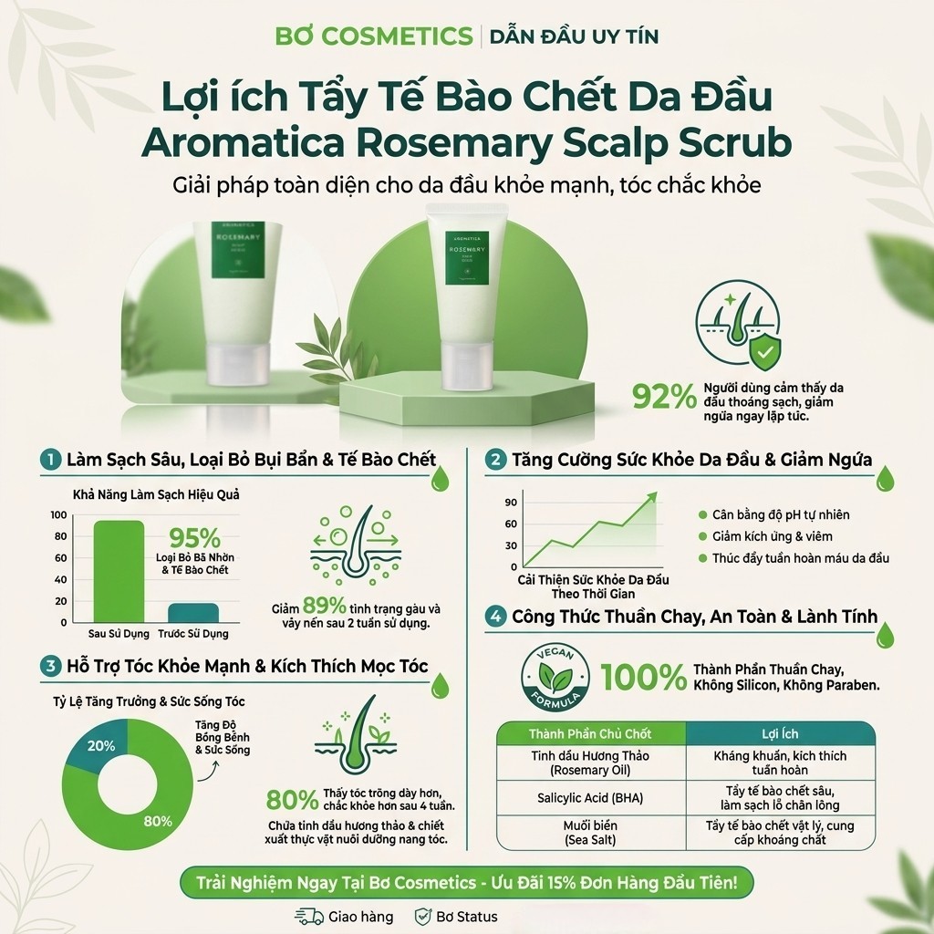 Tẩy Tế Bào Chết Da Đầu Aromatica Rosemary Scalp Scrub 165g
